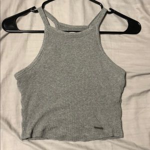 Abercrombie & Fitch Gray Halter Crop Top XS